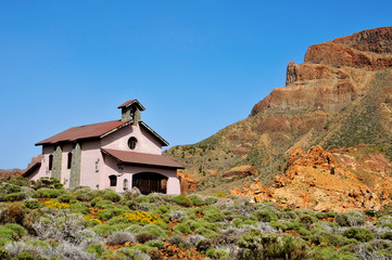 Shrine of Virgen de Las Nieves in Teide National Park, Spain