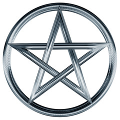 Obraz premium Silver pentagram