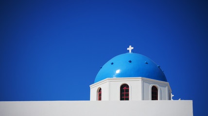Obraz premium Cupola Blu Santorini
