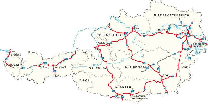 Österreich-Autobahnen, Schnellstraßen