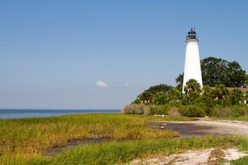 Fototapeta na wymiar Florida Lighthouse St Marks