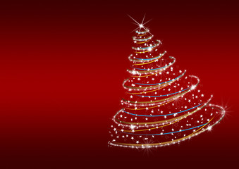 Christmas tree from snowflakes