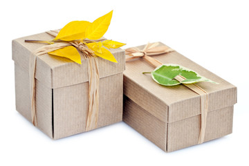 Paquets cadeaux emballage écologique - obrazy, fototapety, plakaty