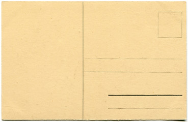 Fototapeta premium An empty old postcard.