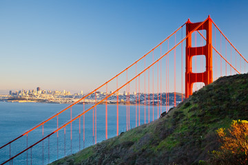 Golden Gate Bridge and city of Sun Francisco