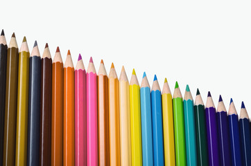 Creative shot of color pencils