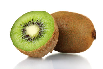 Juicy kiwi isolated on white