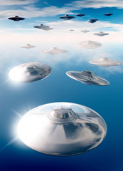 UFO's in evening sky © victorhabbick
