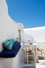 Outdoor restaurant tables