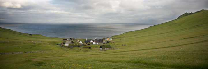 Village of the Island Mykines, Faroe Islands