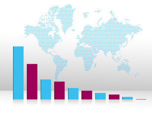 Competition chart graph illustration design