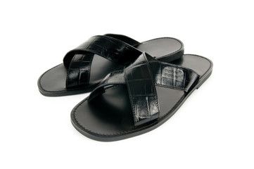 Beach shoes isolated on the white background