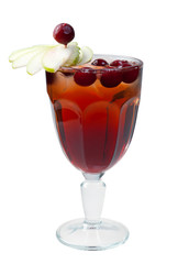 cranberry cocktail  closeup