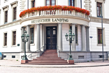 house of politics, the Hessischer Landtag in Wiesbaden