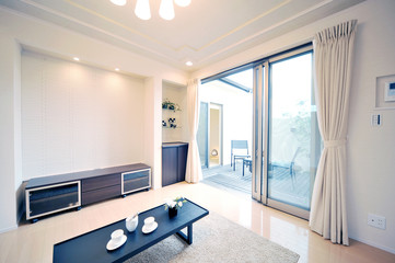 オープンテラスのあるリビング-1