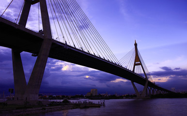 Industry Ring Suspending bridge,Bangkok, Thailand