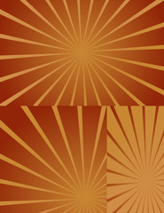 Isolated Retro Sunburst Designs