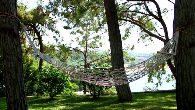Hammock swing with a sea view