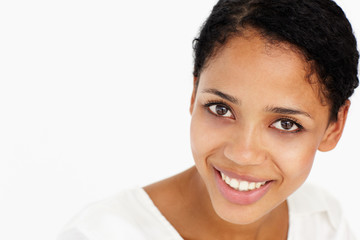 Attractive young woman smiling