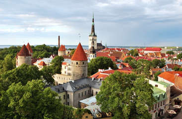 Obraz premium Old Tallinn panorama