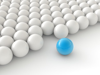Individuality balls 3d render illustration