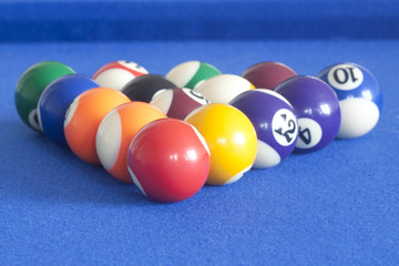 set of pool balls