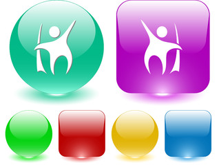 Little man. Vector interface element.