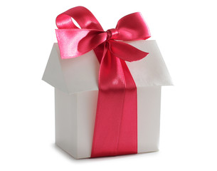 House and red ribbon