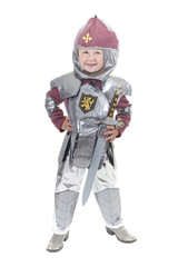 Adorable Little Boy dressed as a knight