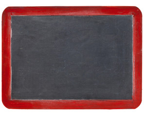 Fototapeta premium slate blackboard in red wood