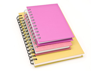 stack of ring binder book or notebook