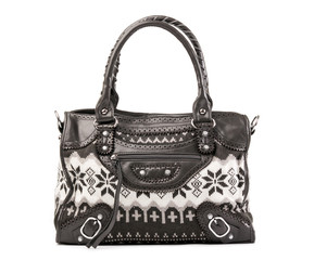 Fancy female handbag over white