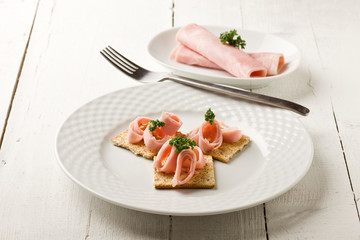 Cracker con Prosciutto cotto