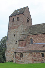 Fototapeta premium Westturm der Kilianskirche bei Lügde (Nordrhein-Westfalen)