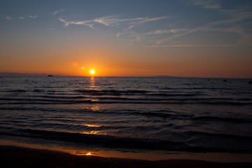 Tramonto sul mare