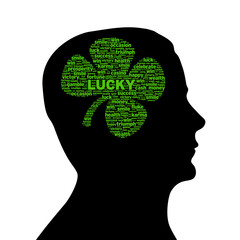 Silhouette head - Lucky