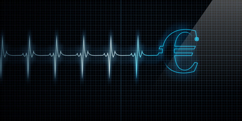 Heartbeat Monitor turning blue at Euro symbol