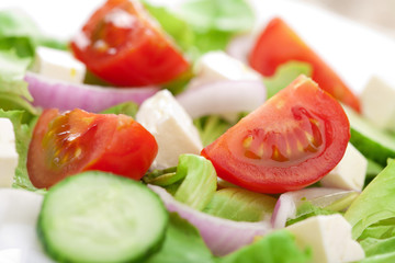 closeup of fresh salad