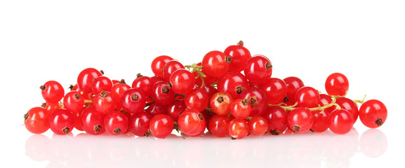 beautiful red currant isolated on white