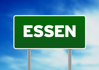 Green Road Sign - Essen, Germany