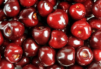 background of fresh cherries