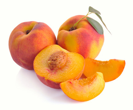 peach and leaves