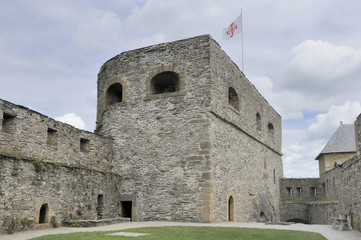 Fototapeta na wymiar austria tower and courtyard, bouillon castle