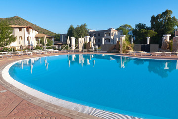 Reflections on the swimming pool
