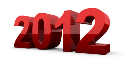 Vœux 2012 carte chiffre 3d