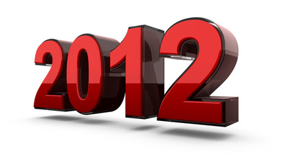 Vœux 2012 carte chiffre 3d