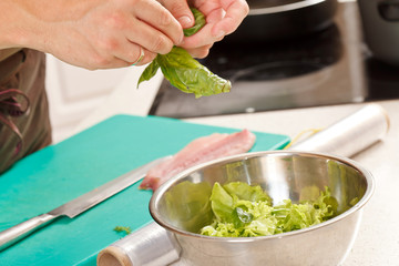 Chef preparing food