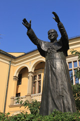 Pomnik Jana Pawła II na Franciszkańskiej w Krakowie