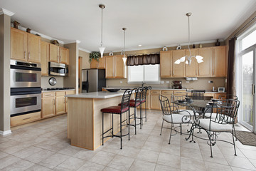 Large kitchen with island