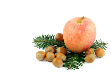Apfel mit Nüsse